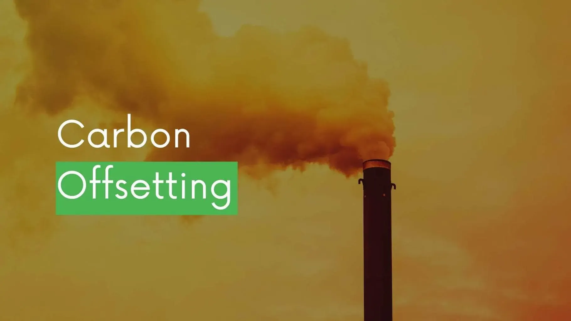 Industrial smokestack with carbon offsetting title