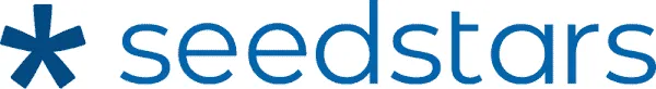 Seedstars logo with blue asterisk and text