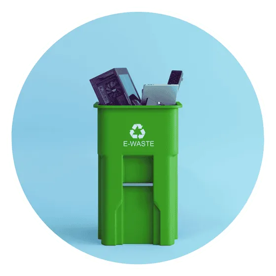 Green bin for electronic waste recycling