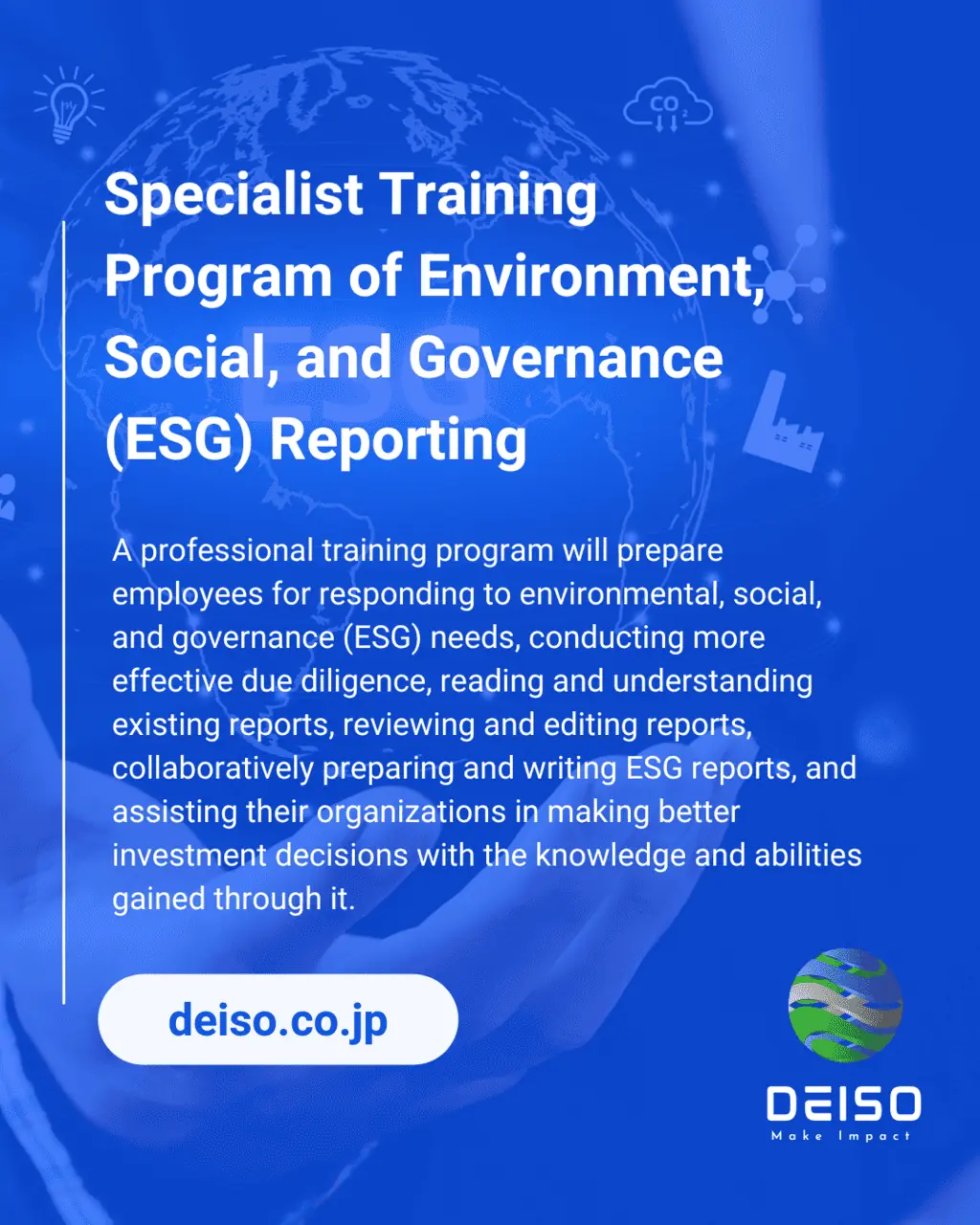ESG reporting specialist training program information