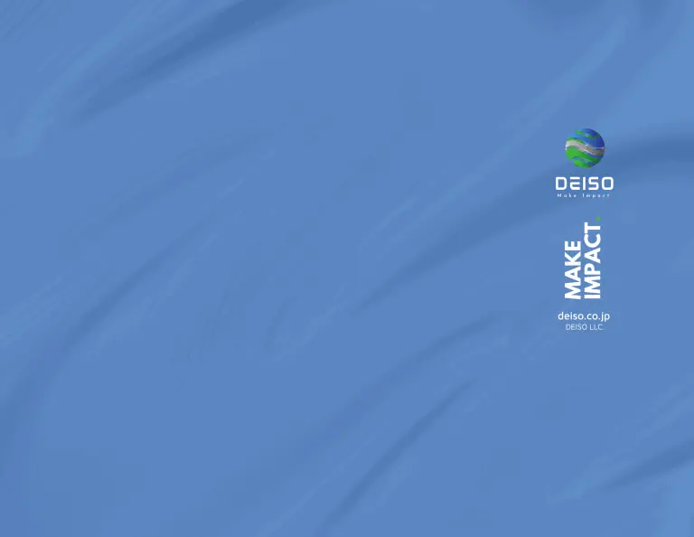 Deiso logo on blue textured background