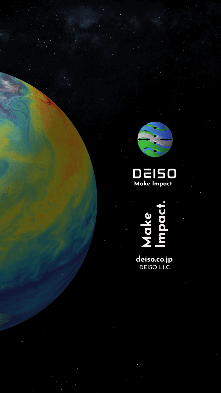 DEISO logo with Earth and website link