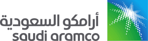 Aramco Saudi Aramco logo, Arabic and English text.