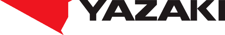 Yazaki Yazaki logo with red arrow design
