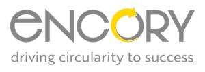 Encory Encory logo: driving circularity to success slogan