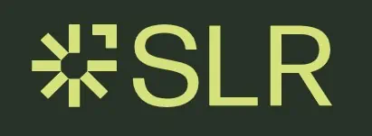SLR logo with geometric design
