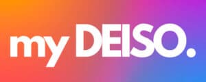 Colorful my DEISO logo on gradient background.