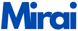 Mirai corporate logo in blue