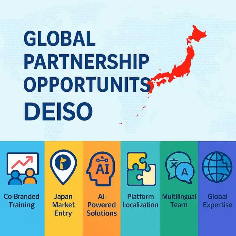 Global partnership opportunities with Deiso services in Japan.