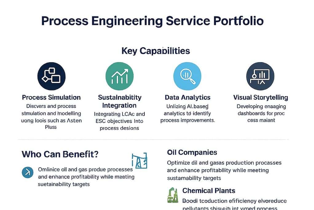 Process engineering services and benefits overview chart.