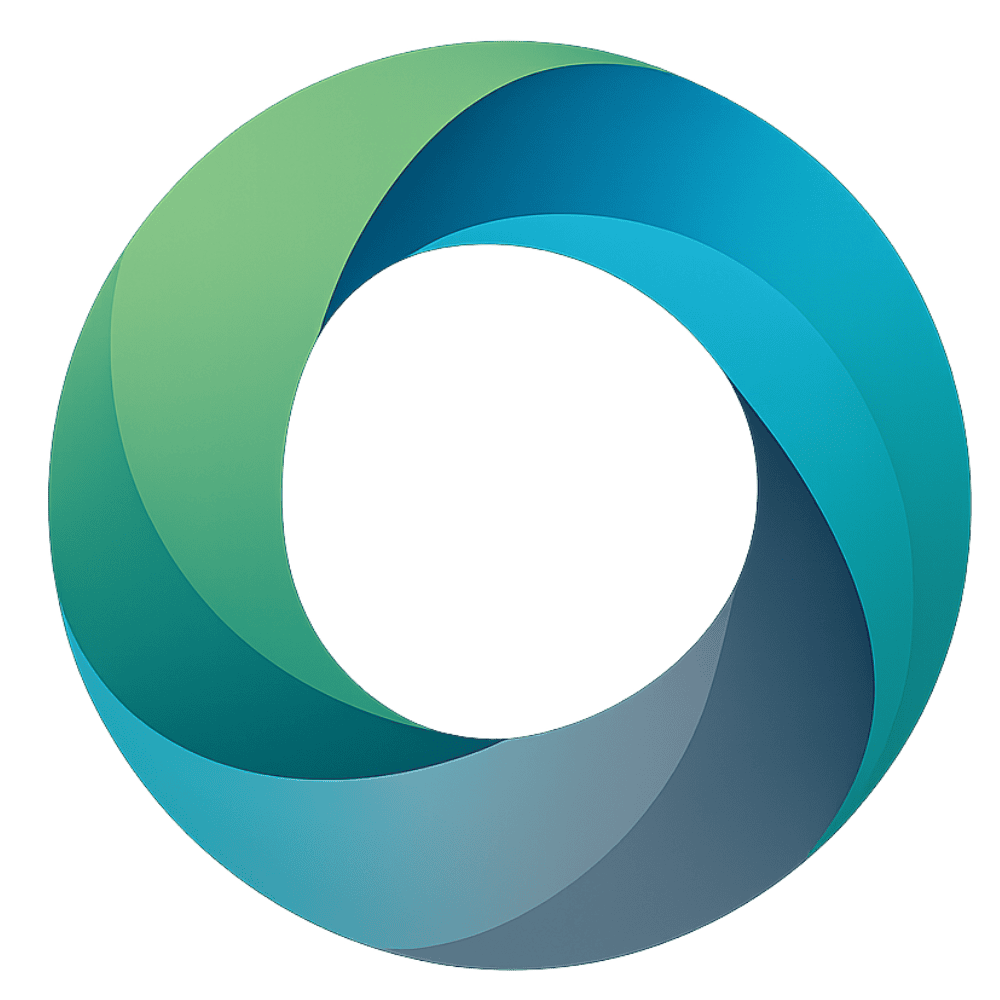 Colorful swirl abstract logo design