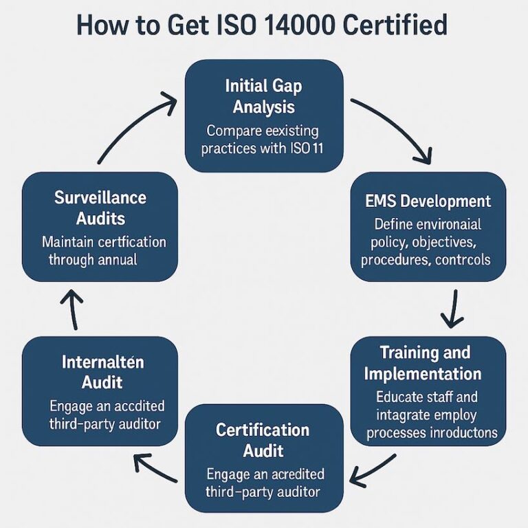 ISO 14000 certification process flowchart diagram