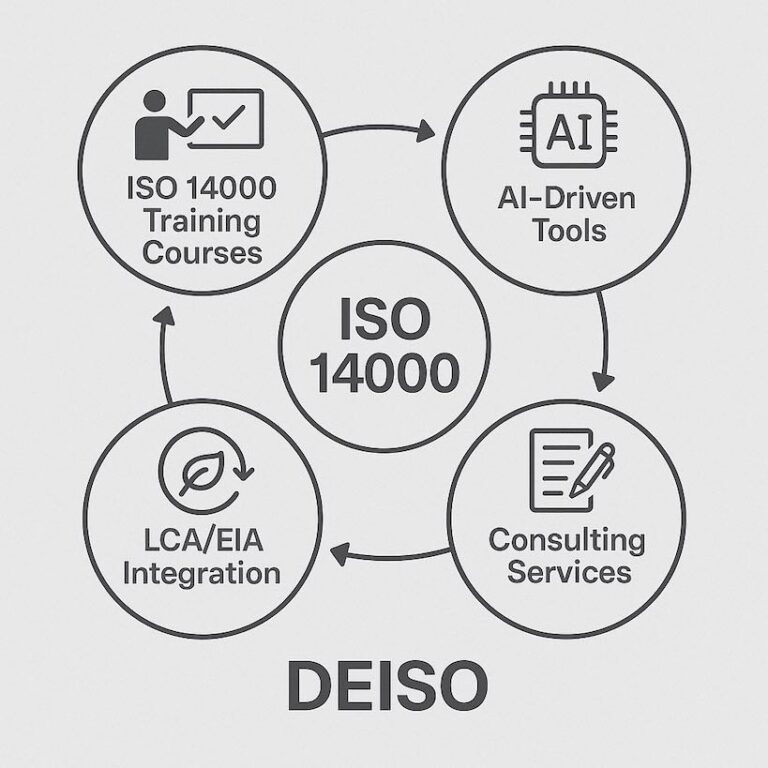 ISO 14000 process with courses, tools, consulting, integration.