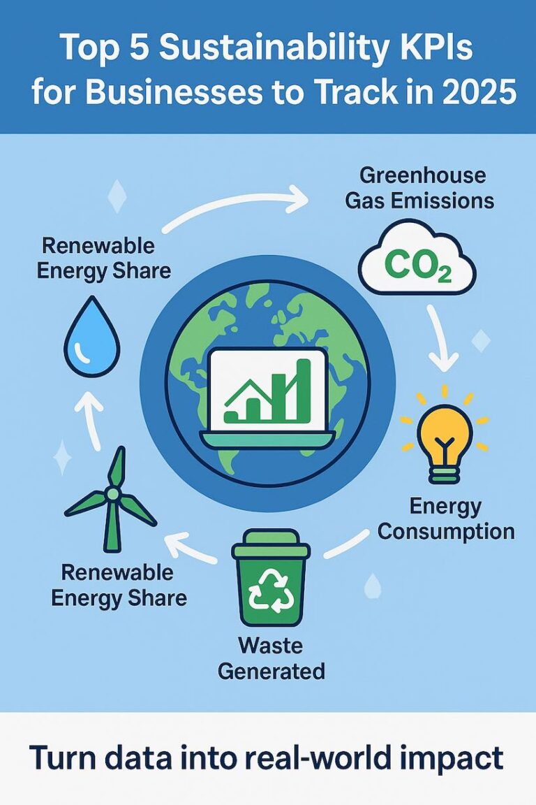 Sustainability KPIs for 2025: energy, emissions, waste.