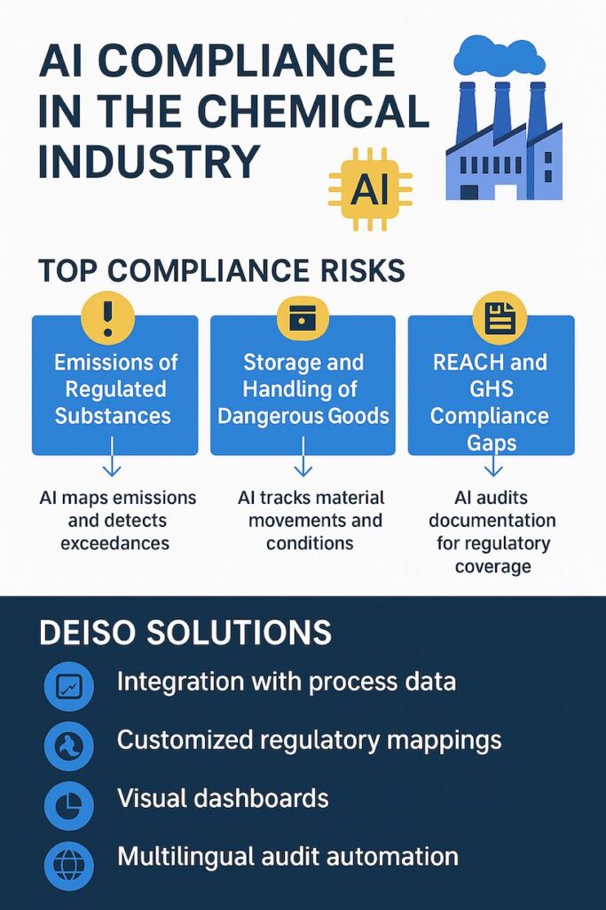 AI compliance in chemical industry infographic