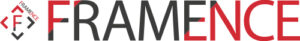 Framence logo with stylized red and gray design.
