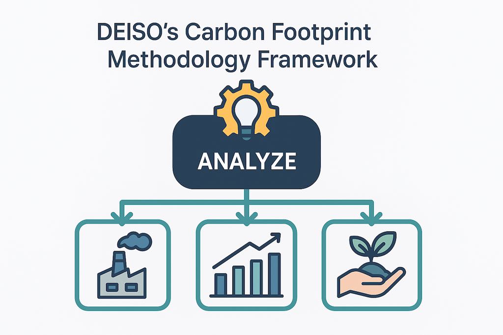 DEISO carbon footprint analysis framework diagram