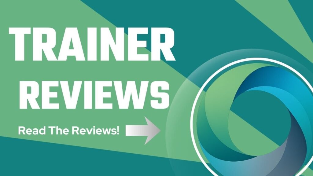 Trainer reviews graphic with text and arrow